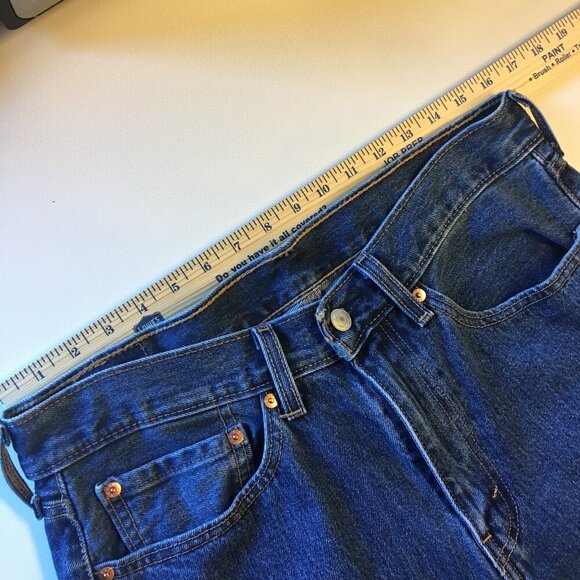 Levis 505 Jeans Mens Tagged Size 34x36 Measures 32x34.5 Straight Cut - Picture 9 of 14